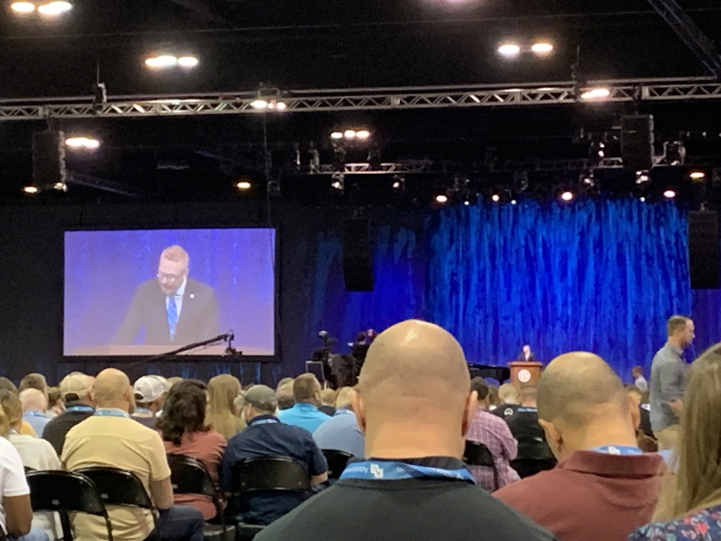 Pastor James Coates speaking at G3 Conference 2023.
